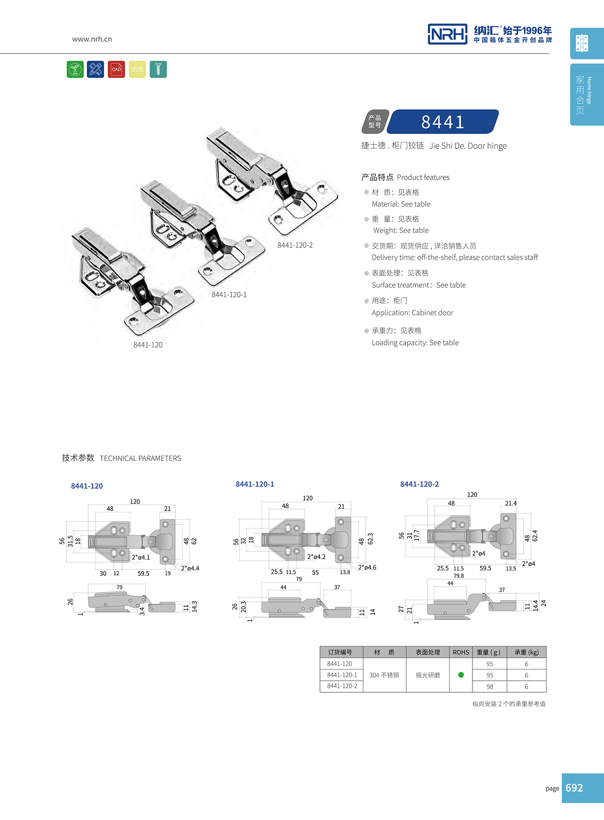  草莓免费视频/NRH 8442-120-1 吹塑箱铰链